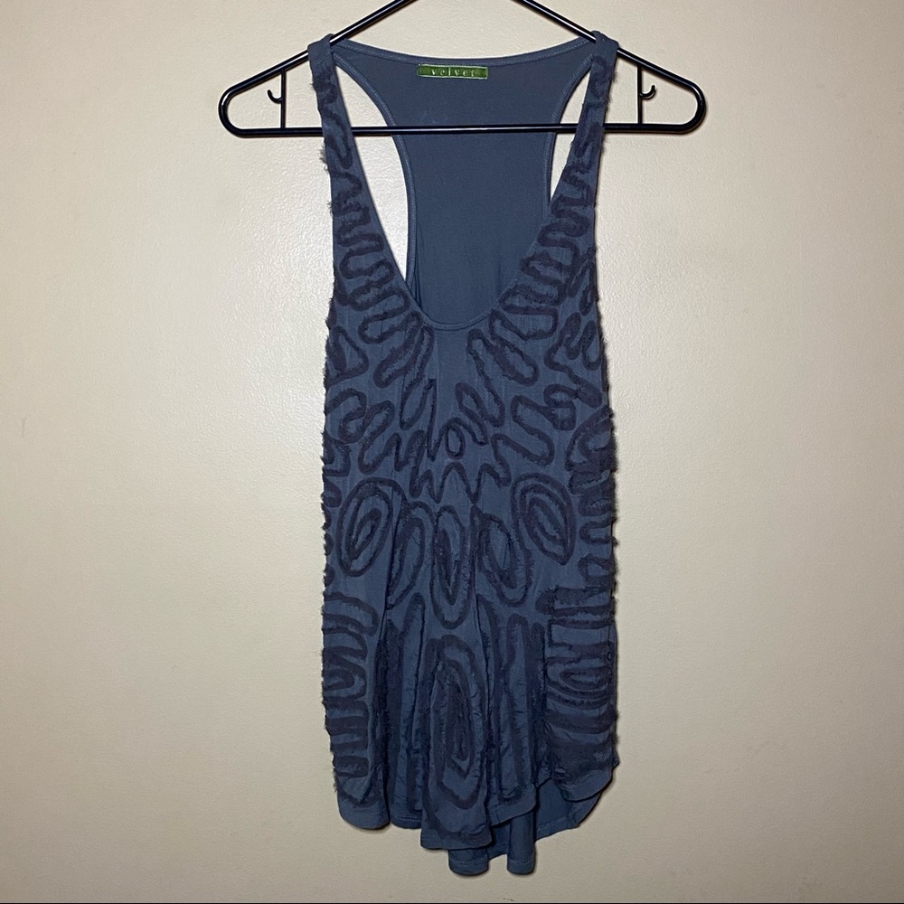 Womens Gray/Dark Gray Loose Fit Tank Size Medium